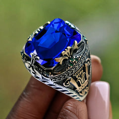 Silver Sapphire Vintage Ring