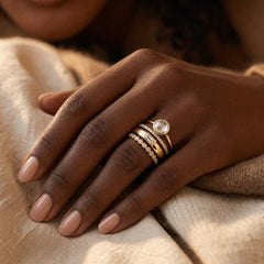 Gold Stacked Bezel Ring Set II
