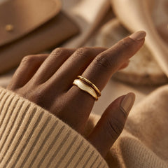 Gold Sculptural Wrap Ring