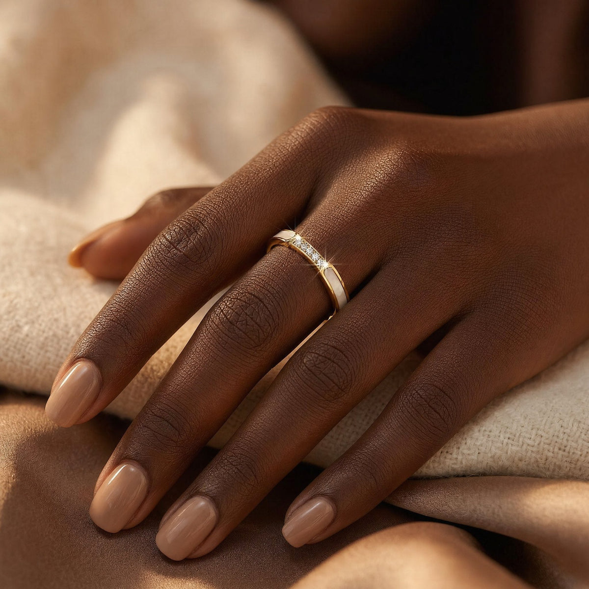 Gold Inlay Band Ring